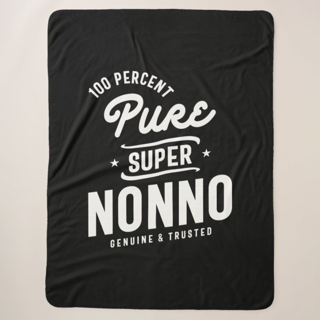 Couverture Sherpa Hommes 100% Pure Super Nonno Cadeau (Devant)