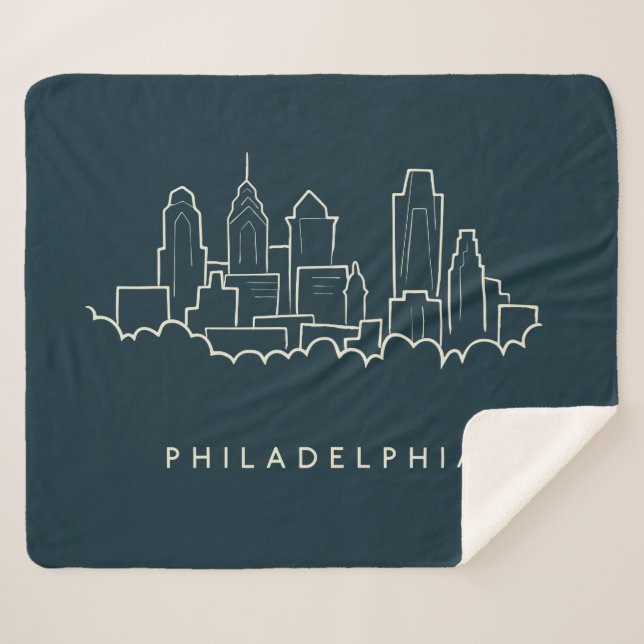 Couverture Sherpa Horizon de Philadelphie Pennsylvanie (Devant (Horizontal))