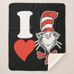 Couverture Sherpa I Heart Cat in the Casquette