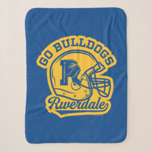 Couverture Sherpa Icône de casque de football Go Bulldogs
