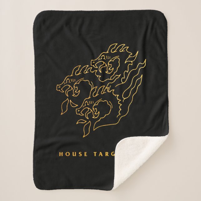 Couverture Sherpa Icône de la maison Targaryen (Devant)