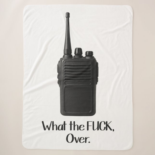 Couverture Sherpa Icône Fu*k Sur L'Icône Drôle Walkie Talkie (Devant)