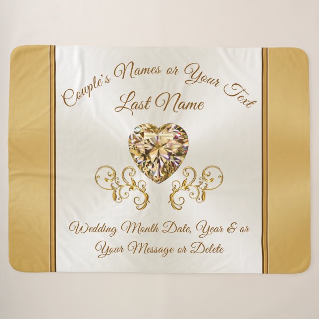 Couverture Sherpa Idées De Mariage D'Or, Impressionnantes Et Personn (Devant (Horizontal))
