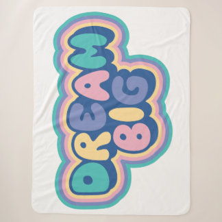 Couverture Sherpa Illustration avec typographie Dream Big