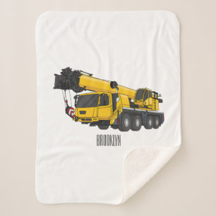 Couverture Sherpa Illustration de camion grue de dessin animé