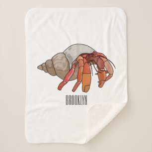 Couverture Sherpa Illustration de crabe ermite
