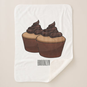 Couverture Sherpa Illustration de Cupcake