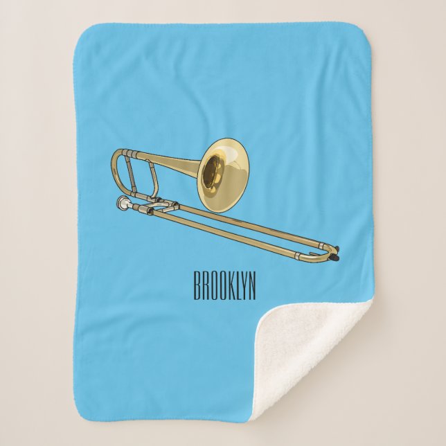 Couverture Sherpa Illustration de dessin animé de Trombone (Devant)