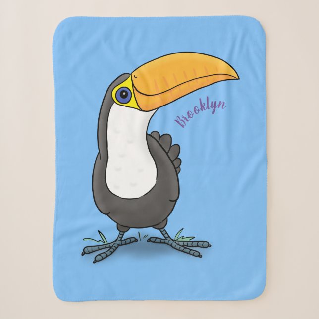 Couverture Sherpa Illustration de dessin humoristique du toucan joye (Devant)