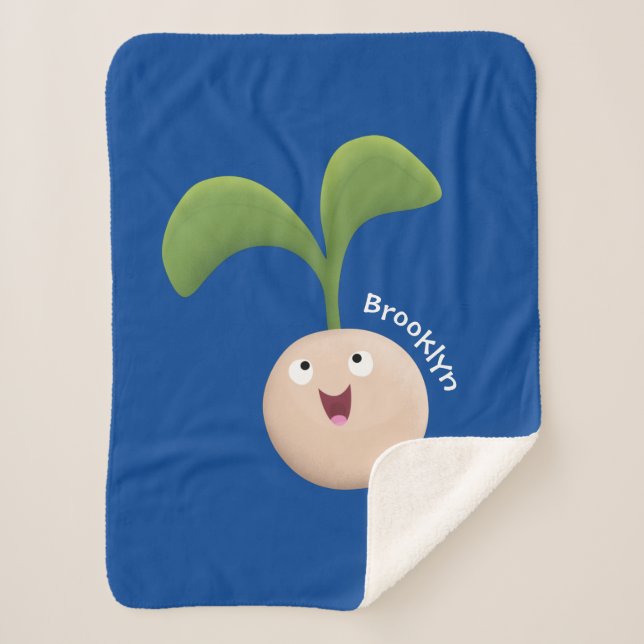 Couverture Sherpa Illustration de la caricature de la gerbe de grain (Devant)