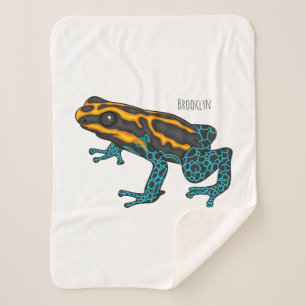Couverture Sherpa Illustration de la grenouille à fléchettes de pois