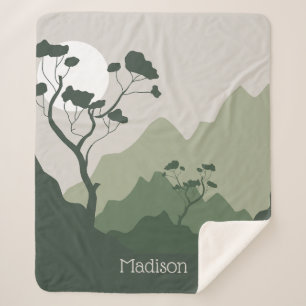 Couverture Sherpa Illustration de la nature de nom personnalisé