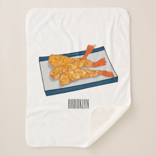 Couverture Sherpa Illustration de la tempura crevette
