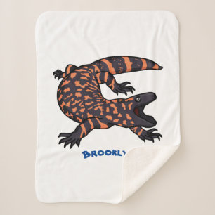 Couverture Sherpa Illustration de lézard géant affamé