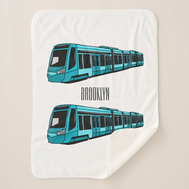 Couverture Sherpa Illustration de locomotive électrique (Devant)