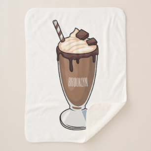 Couverture Sherpa Illustration de milk-shake au chocolat