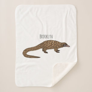 Couverture Sherpa Illustration de pangolin à queue longue