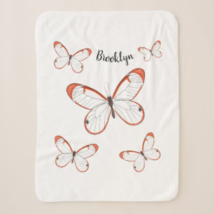 Couverture Sherpa Illustration de papillon en verre