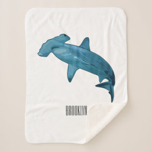 Couverture Sherpa Illustration de requin marteau