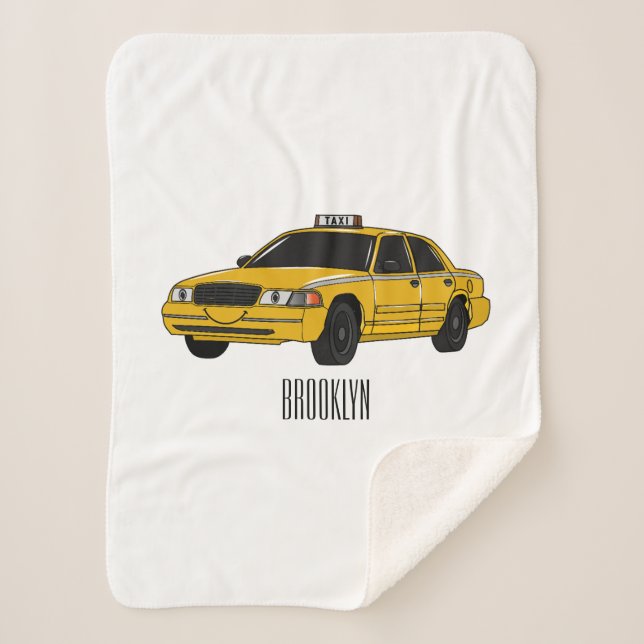 Couverture Sherpa Illustration de taxi (Devant)