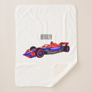 Couverture Sherpa Illustration de voiture de course professionnelle