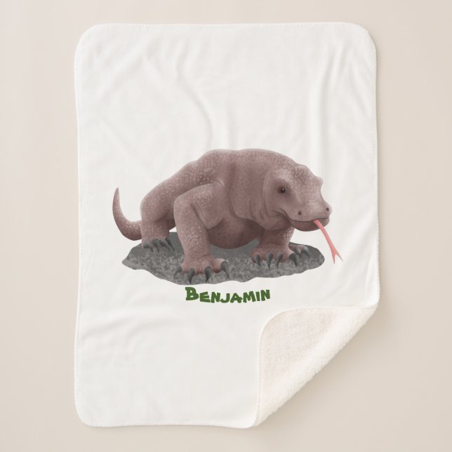 Couverture Sherpa Illustration du dragon de Komodo (Devant)