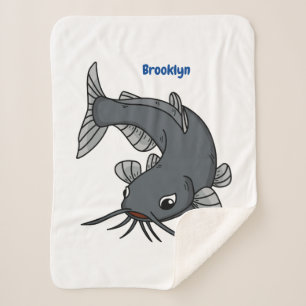 Couverture Sherpa Illustration du poisson-chat mignon