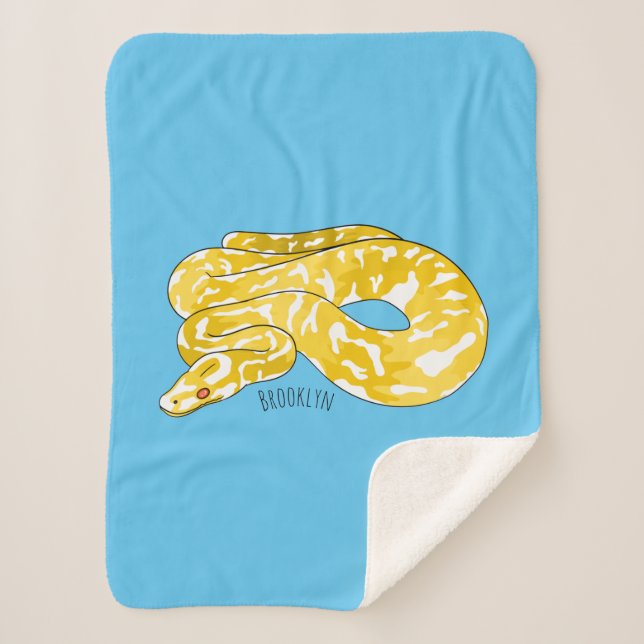 Couverture Sherpa Illustration du serpent python birman (Devant)