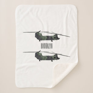 Couverture Sherpa Illustration d'un hélicoptère de l'armée de Chinoo