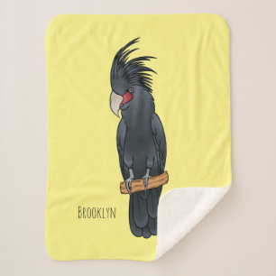 Couverture Sherpa Illustration d'un oiseau de cobaye de palme