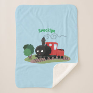 Couverture Sherpa Illustration d'une locomotive à vapeur mûre