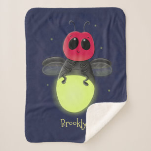 Couverture Sherpa Illustration d'une luciole à éclair mignon