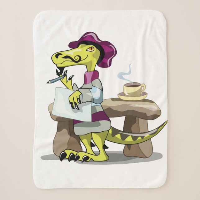 Couverture Sherpa Illustration D'Une Pensée De Poète Raptor Caricatu (Devant)