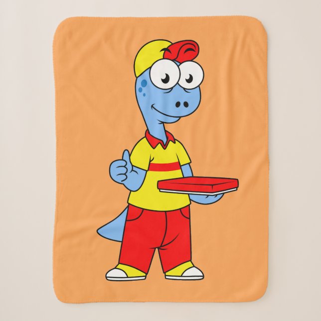 Couverture Sherpa Illustration D'Une Personne Qui Livrait Le Brontos (Devant)