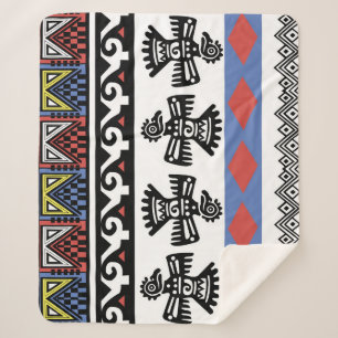 Couverture Sherpa Illustration ethnique des Amérindiens