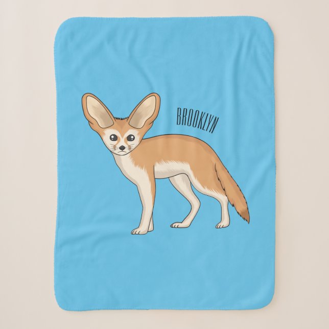 Couverture Sherpa Illustration Fennec fox (Devant)