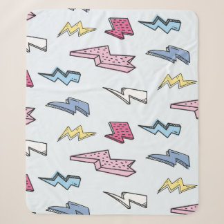 Couverture Sherpa Illustration vintage sans fil tonnerre