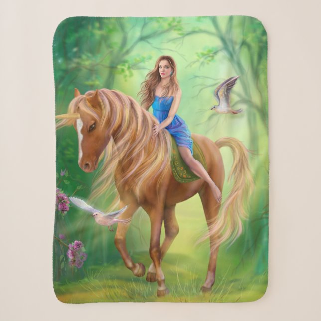 Couverture Sherpa Imaginaire général Unicorne et fée (Devant)