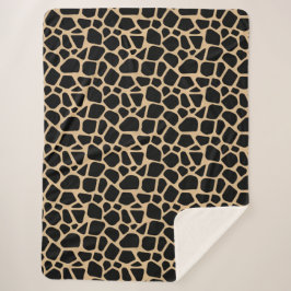 Couverture Sherpa Impression de girafe Brown noire