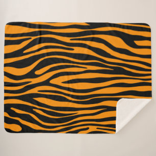 Couverture Sherpa Impression de la Zèbre orange Princeton