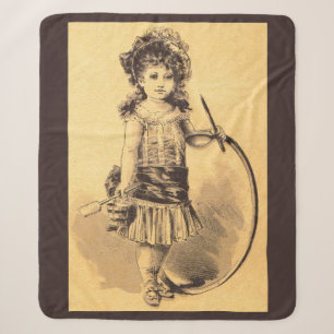 Couverture Sherpa Impression victorienne pour petite fille