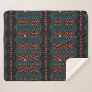 Couverture Sherpa Indépendant en orange et vert