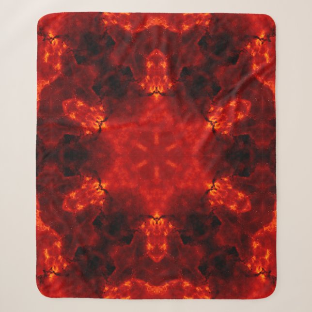 Couverture Sherpa Inferno Nexus - Fiery Kaleidoscope Art (Devant)