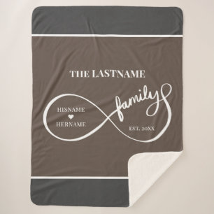 Couverture Sherpa Infinity Personalized Family Name and Est. Date