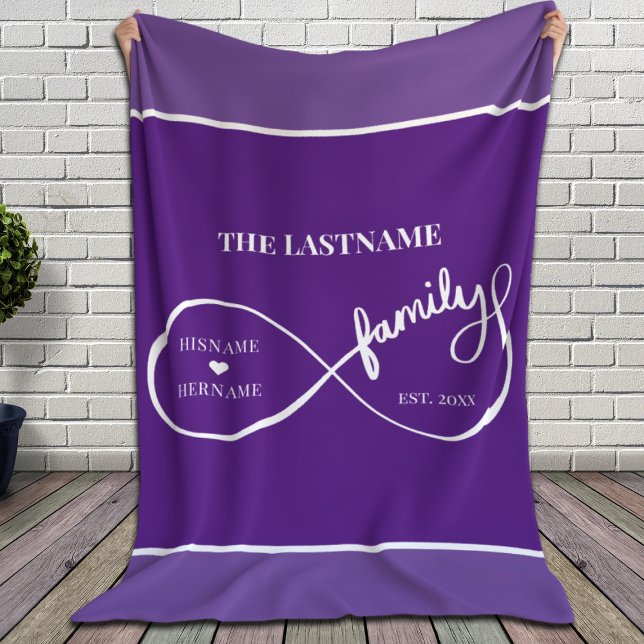 Couverture Sherpa Infinity Personalized Family Name and Est. Date (Créateur téléchargé)