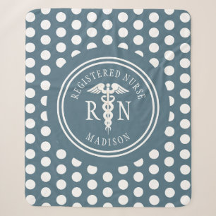 Couverture Sherpa Infirmière personnalisée RN Médicale Dot Motif