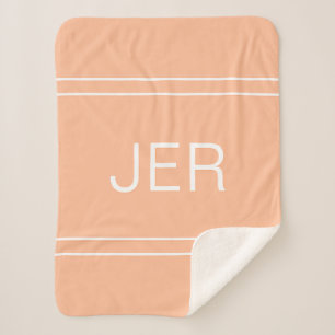 Couverture Sherpa Initiales Classiques Personnalisées Moderne Monogr