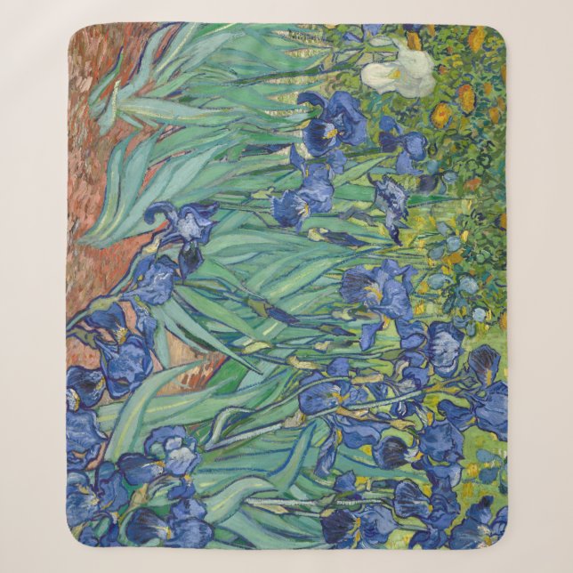 Couverture Sherpa Irises par Van Gogh (Devant)