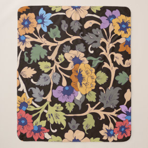 Couverture Sherpa Islamique Classique : Ornement Floral sans Seamles