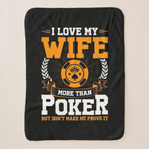 Couverture Sherpa J'Aime Ma Femme Plus Que Le Poker